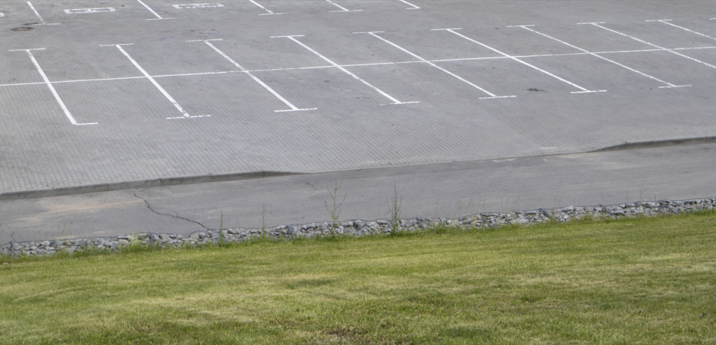 parking lot needs maintenance